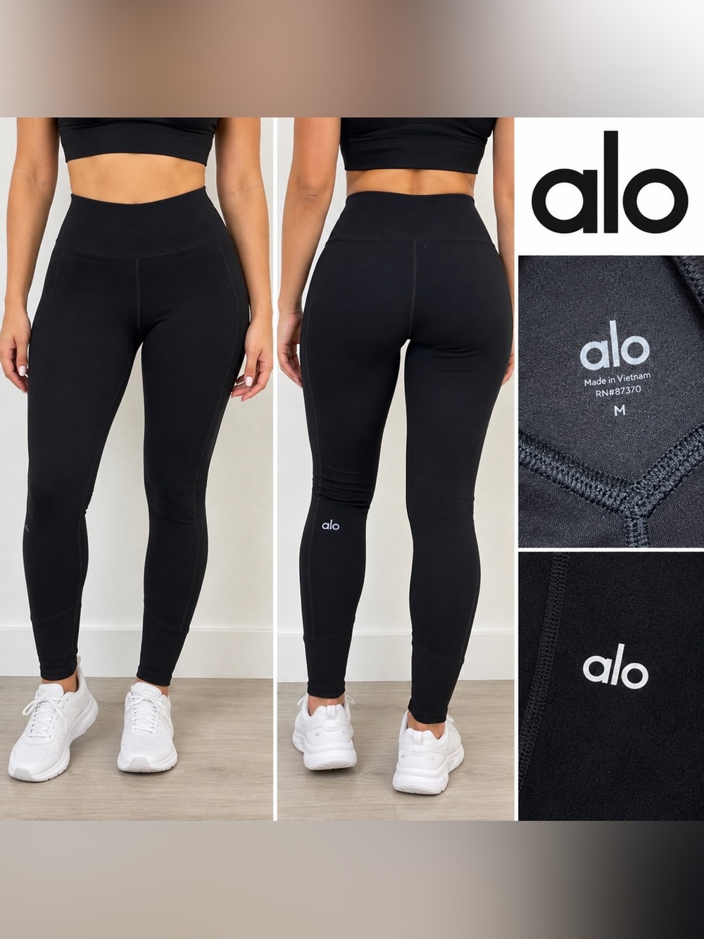 ALO Yoga Black High-Waist Sculpting Leggings size M